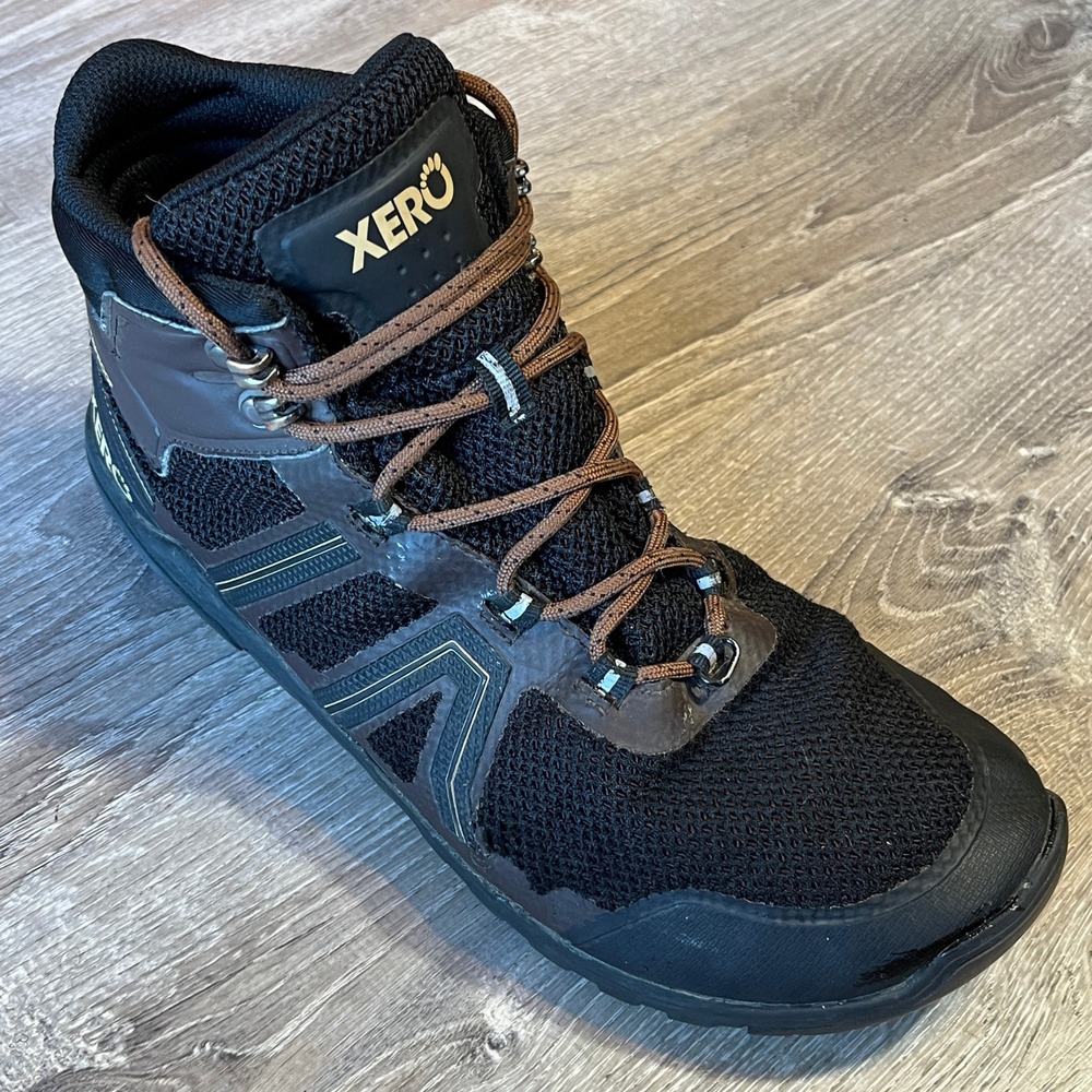 Xero Shoes Mens Xcursion Fusion Waterproof Minimalist Hiking Boot Black Brown 11